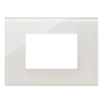 Imtra EIKON EXE COVER PLATE 3-MODULE CRYSTAL, MILKY WHITE — VM22653.71     