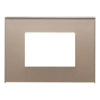 Imtra EIKON EXE COVER PLATE 3-MODULE CRYSTAL, OPAL BROWN — VM22653.77     