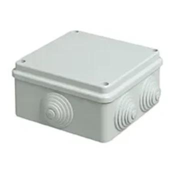 Imtra Vimar Surface Mount Junction Box w/Cable Entries 100x100x50mm, Grey, IP55 — VMV55104