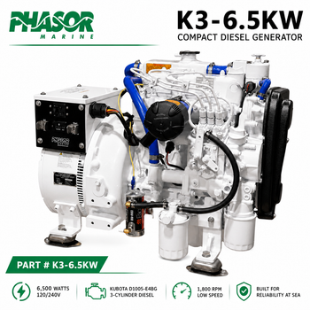 Phasor Marine K3-6.5kW Compact Diesel Boat Generator