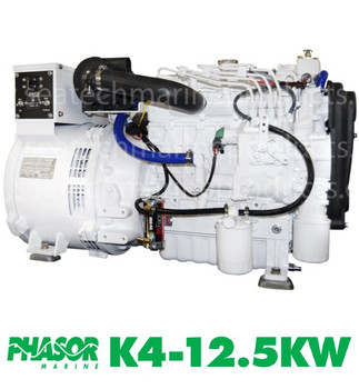 Phasor Marine K4-12.5KW Standard Series Diesel Marine Generator Phasor Marine K4-12.5KW Standard Series Diesel Marine Generator