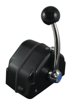 ZF 453-3R Control Head Single Right Chrome Lever on Black