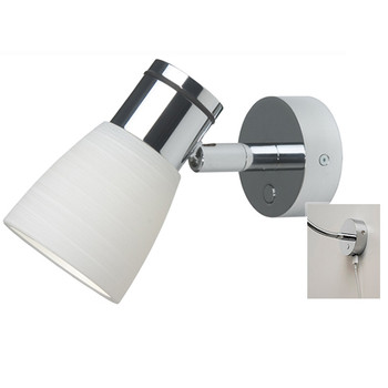 Munich ILPB20011905USB Chrome with White Glass Shade & USB Dimmer Warm