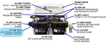Spectra FT-FHB-10HD High Pressure Housing Bracket Duplex Spectra FT-FHB-10HD High Pressure Housing Bracket Duplex