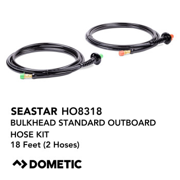 SeaStar HO8318 Outboard Standard Bulkhead Hose Kit 18 Feet (2 Hoses) SeaStar HO8318 Outboard Standard Bulkhead Hose Kit 18 Feet (2 Hoses)