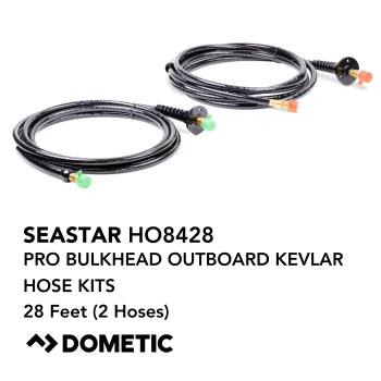 SeaStar HO8428 PRO Bulkhead Outboard Kevlar Hose Kit 28 Feet (2 Hoses)