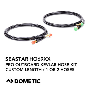 SeaStar HO69XX PRO Custom Length / Single Hose Outboard Kevlar Hose Kit
