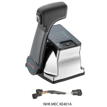 NHKMEC KE4XG KE411A-4 Add a Station Kit - Single Engine Chrome Control Head w/ Composite Handle & Trim/Tilt
