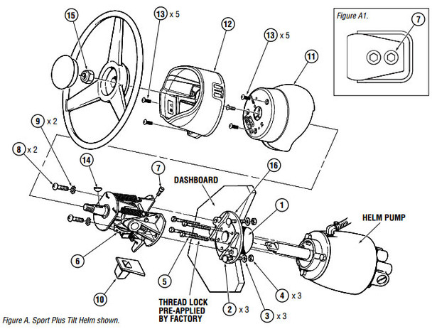 SeaStar HA6423 Sport Plus Tilt Replacement Kit for Hydraulic Helm Pumps