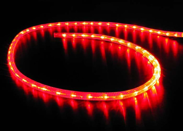 LED Rope Lighting, 12V, 3/8" PVC (per ft.)   RED  ILMDL-RE-12LED