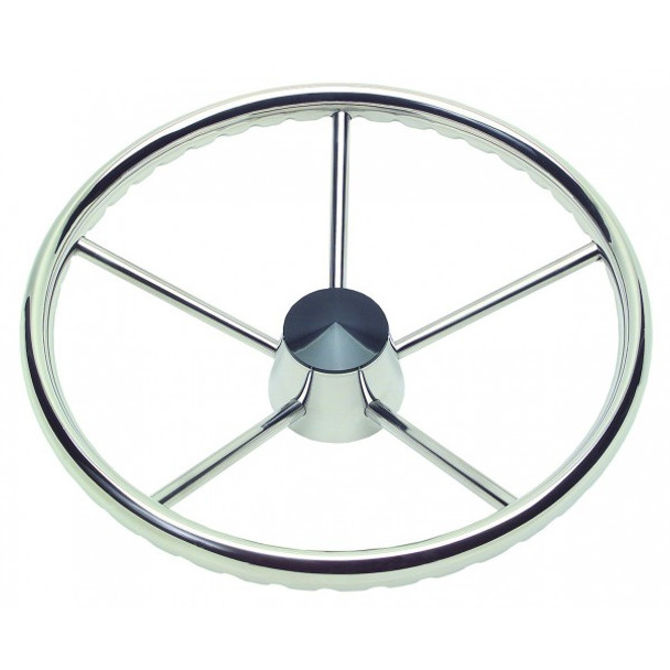 Schmitt Model 170 Destroyer Boat Steering Wheel 15 1/2" Diameter 5 Spoke- 1" Straight Shaft - Standard Rim