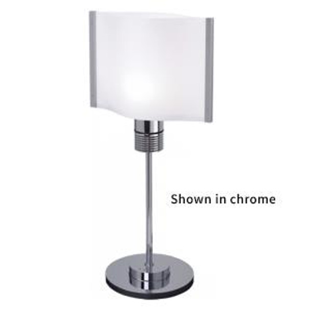 Prebit ILPB25012307 Rostock LED Marine Table Lamp w/ Switch & Dimmer- Matte Chrome - Warm White