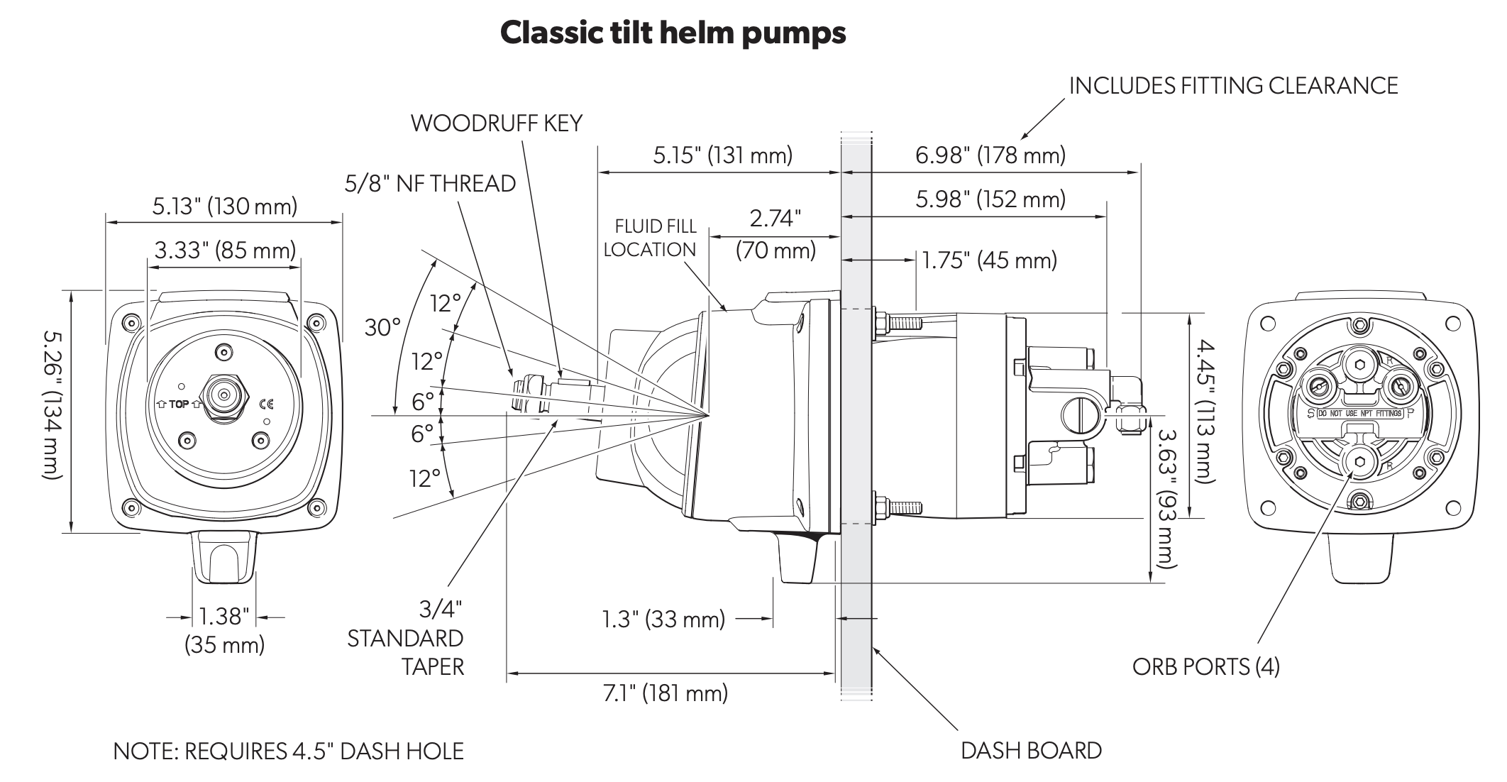 SeaStar HH6541-4 dimensions diagram