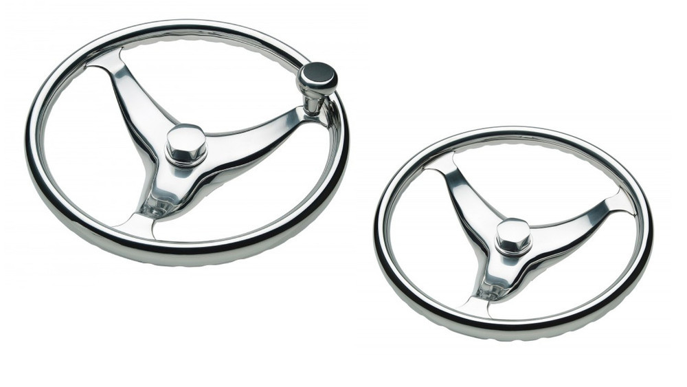 Schmitt Model 720 Evolution Boat Steering Wheel 13 1/2" - 15 1/2" Diameter with or without Delrin Control Knob - 3/4" Tapered Shaft