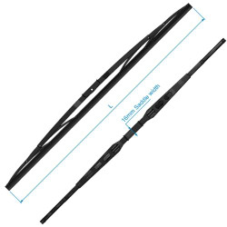 W50 Wiper Blade, Black SS, 38" - Seatech Marine Products, Inc
