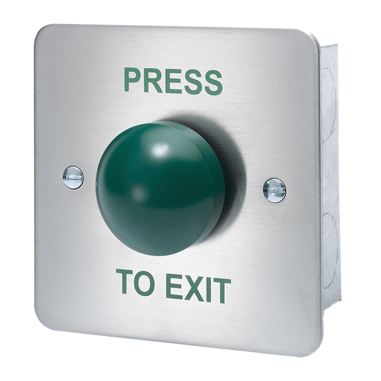 Combined Green Dome Press to Exit Button and Emergency Door Release with  Resettable Plastic Window