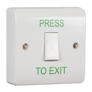 Image of the Durable RGL Rocker Switch - Press to Exit, Indoor Use