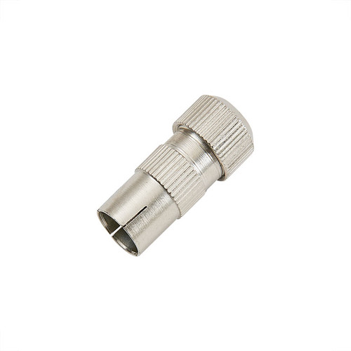 Co-axial Plug, Female, Chrome