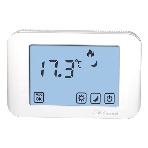 White digital thermostat from ORBIS - Velus Touch