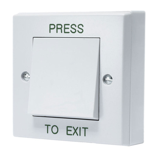 White Exit Button, Press to Exit