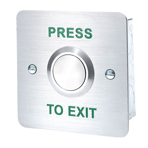 Press to Exit, Exit Button, Flush Mount, Zinc alloy 35mm flush button