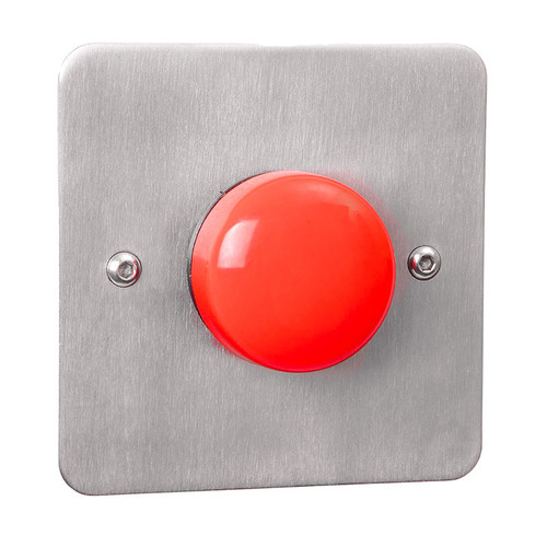 Image of Large Red Dome Button - Double Pole, Versatile Installation