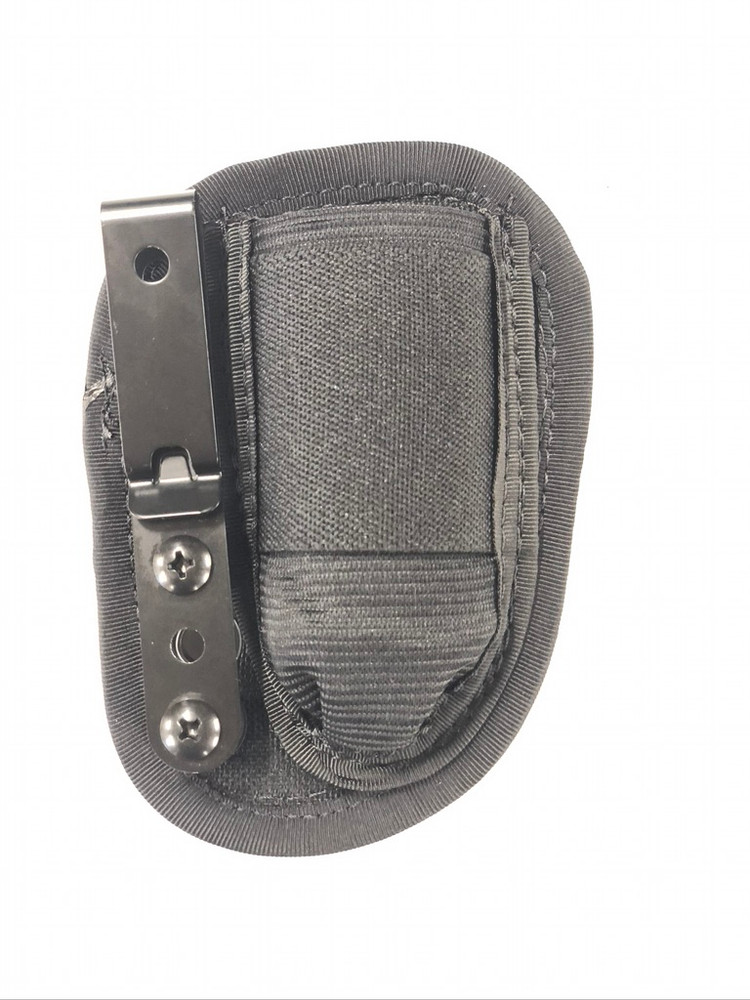 Front view of single magazine holster showing MilSpec Elastic retention design