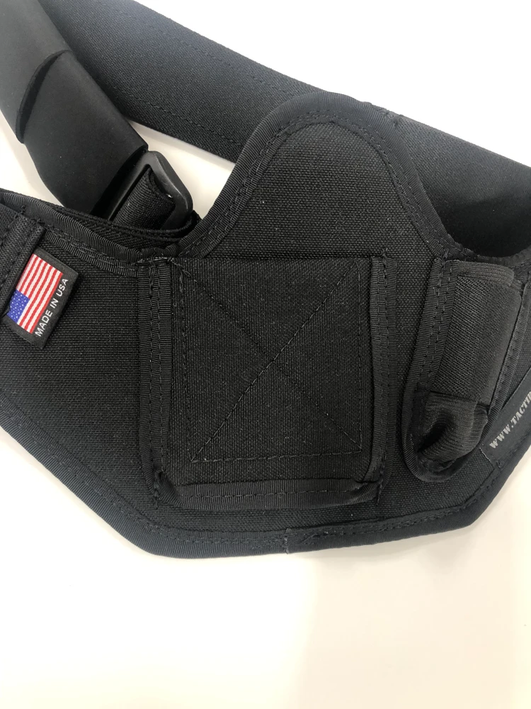 Close up of the pistol pocket on the ACS Holster. 1000 Denier Cordura fabric is used as well as leather thick closed cell foam in the construction of this holster.