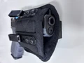 Angled front view of Glock 19 holstered in AFx IWB holster.