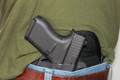 The Glock 43 is rapidly accessible from the combat cut TRR IWB concealed carry holster.