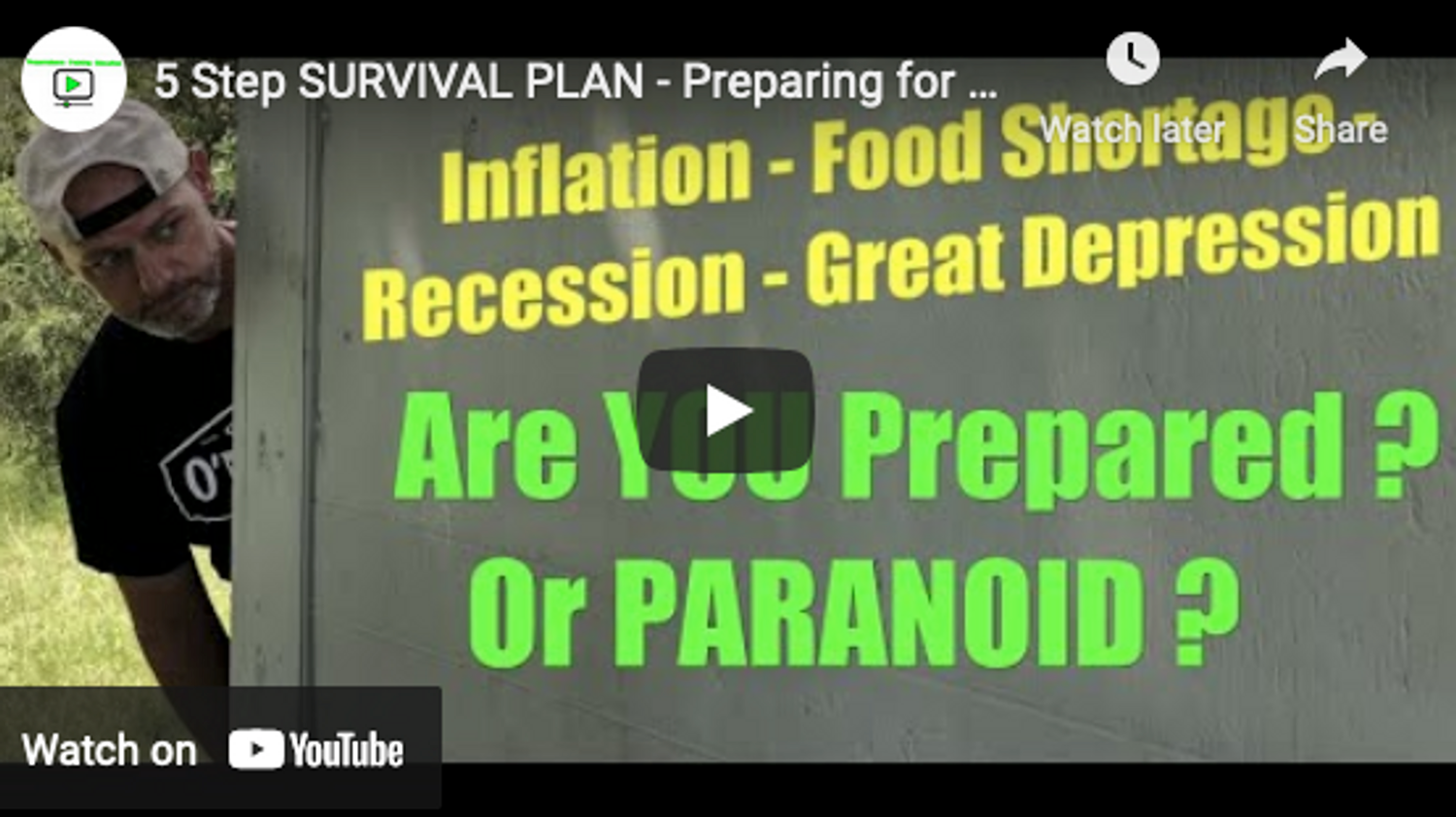 5 Step SURVIVAL PLAN - Preparing for RECORD Inflation, Food SHORTAGE, RECESSION or Great Depression?