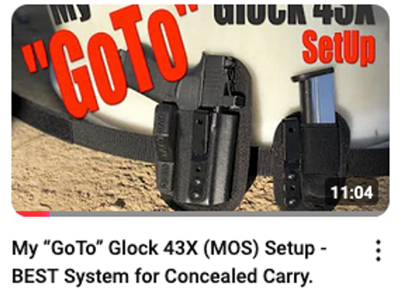 My “GoTo” Glock 43X (MOS) Setup - BEST System for Concealed Carry.