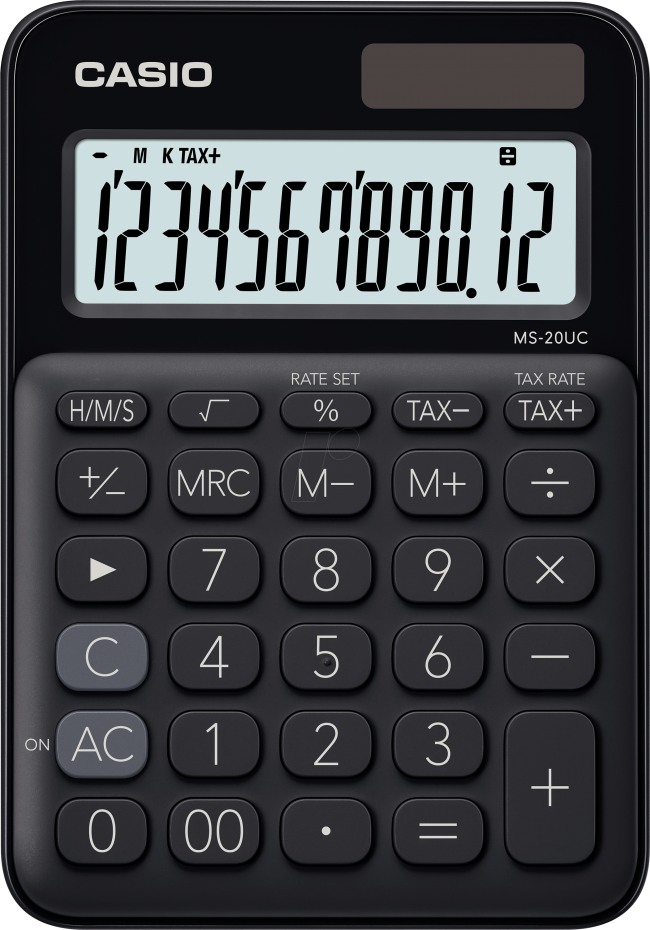 CASIO MS-20 DESKTOP CALCULATOR (BLACK)