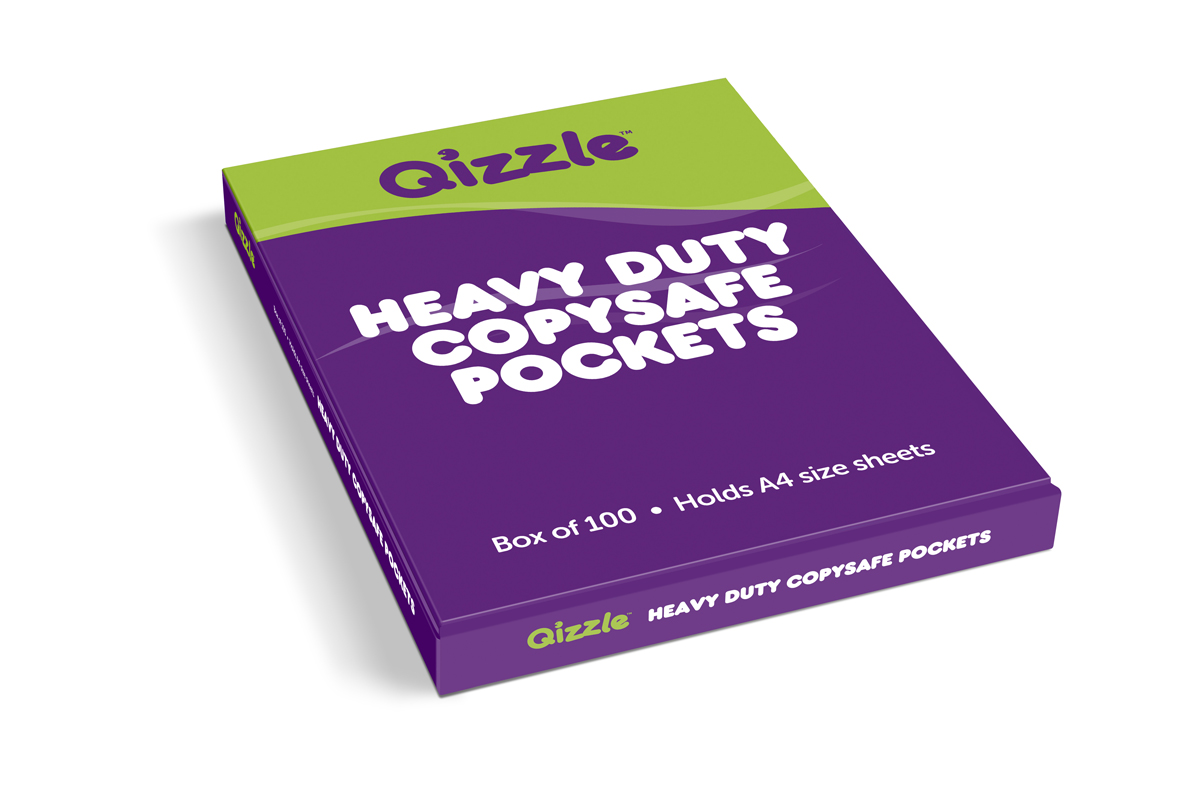 QIZZLE A4 HEAVY DUTY COPYSAFE POCKETS, BOX 100