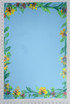 Spring Flowers on Light Blue Cross Stitch Fabric