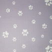 White Paw Prints on Purple Cross Stitch Fabric