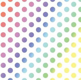 Rainbow Polka Dots Cross Stitch Fabric
