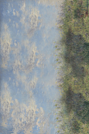 Monet Field Cross Stitch Fabric Landscape