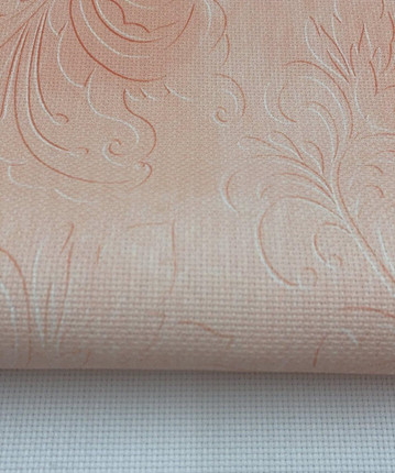 Peach Embossed Effect Cross Stitch Fabric