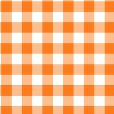 Orange Gingham Cross Stitch Fabric