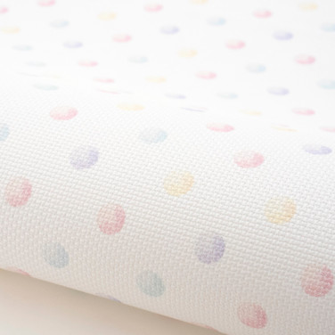 Candy Pastel Dots Cross Stitch Fabric