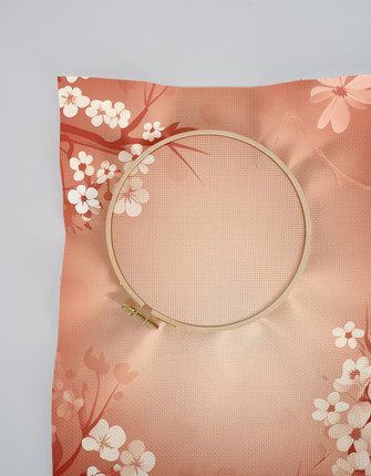 Abstract Spring Flowers Cross Stitch Fabric Abstract Spring Flowers Cross Stitch Fabric