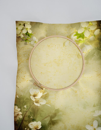 Ancient Spring Floral Cross Stitch Fabric Ancient Spring Floral Cross Stitch Fabric
