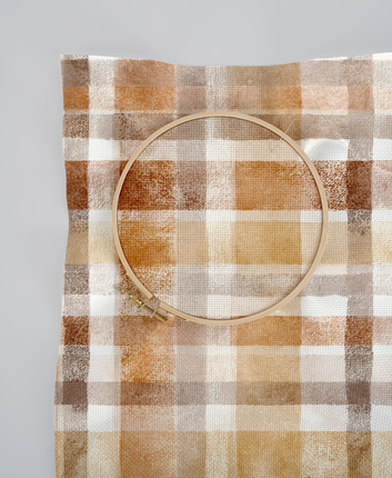 Golden Harvest Plaid Cross Stitch Fabric