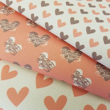 Valentine's Day Trio - Patterned Cross Stitch Fabric