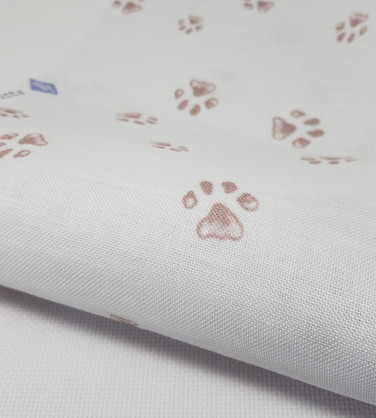 Paw Prints Cross Stitch Fabric