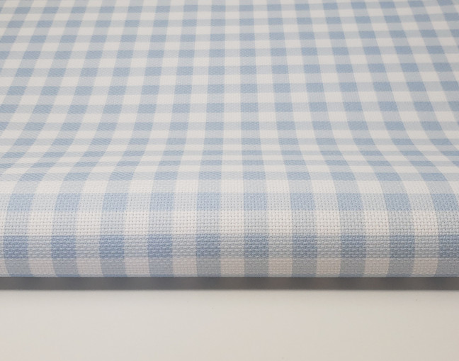 Baby Blue Gingham Cross Stitch Fabric