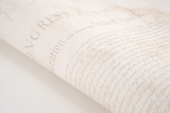 Declaration on Pale Parchment Cross Stitch Fabric