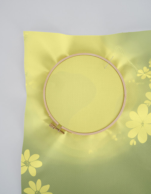 Pale Yellow Spring Cross Stitch Fabric