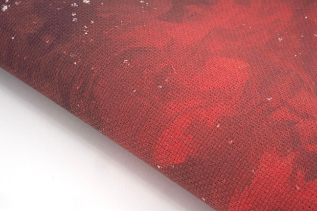 Festive Red Cross Stitch Fabric